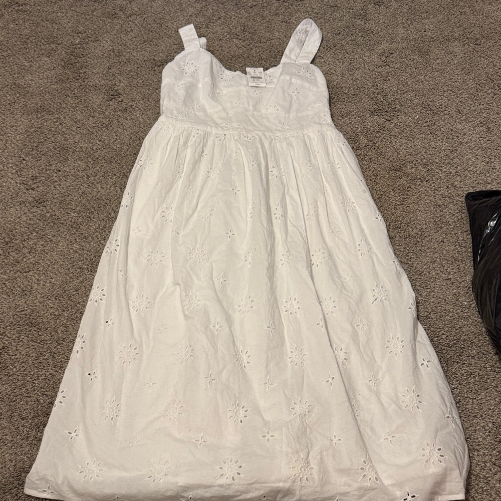 J. Crew White Midi Dress